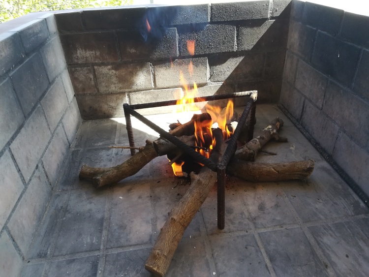 El fuego para la paella